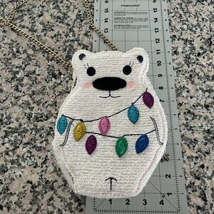 Betsey Johnson light up polar bear crossbody bag